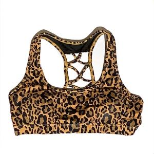 Feedmefightme cheetah sports bra